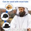 4 Pcs Midge Head Net with Drawstring Bag, Nylon Mosquito Head Protecting Net Midge Net Head Cover Fly Insects Bugs Preventing Cover for Outdoor Hiking Camping Fishing Climbing Walking Black view 3