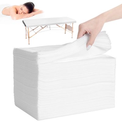 71" X 31.5" Disposable Massage Bed Sheets, 100 Pcs Breathable Non-Woven Fabric Tattoo Bed Sheets, Single Use Hygiene Sheet For Spa Centers, Beauty Salons, Hotels, Disposable Massage Table Sheets