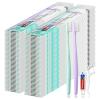 Disposable Toothbrush and Toothpaste Travel Set, Comes with Floss Picks, Individually Packaged, 2 Colors, Suitable for Hotel, Home, Travel (PACK-100) view 1