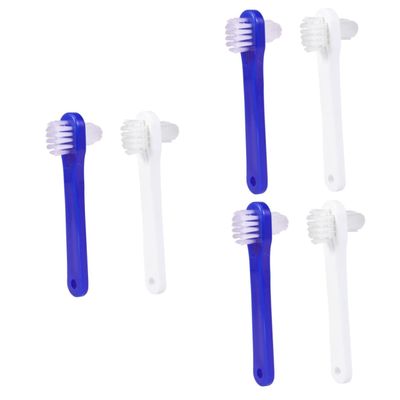Healvian 6pcs Denture Brush Dual Toothbrushes Denture Cleaning Brush False Cleaning Tools for Teeth