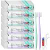 Disposable Toothbrush & Toothpaste Travel Set, Comes with Floss Picks, Individually Packaged, 2 Colors, Suitable for Hotel, Home, Travel (PACK-200) view 1