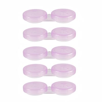 bepisof 5 Pack Semitransparent Contact Lens Case Portable Contact Lens Container