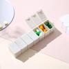 1/2/3/4 pcs Portable Pill Box,7 Day Tablet Organiser Box with Braille Design for Storage Vitamins,Easy to Open & Reminder to Take Medicine (White,1) view 1