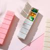 1/2/3/4 pcs Portable Pill Box,7 Day Tablet Organiser Box with Braille Design for Storage Vitamins,Easy to Open & Reminder to Take Medicine (White,1) view 2