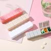 1/2/3/4 pcs Portable Pill Box,7 Day Tablet Organiser Box with Braille Design for Storage Vitamins,Easy to Open & Reminder to Take Medicine (White,1) view 3