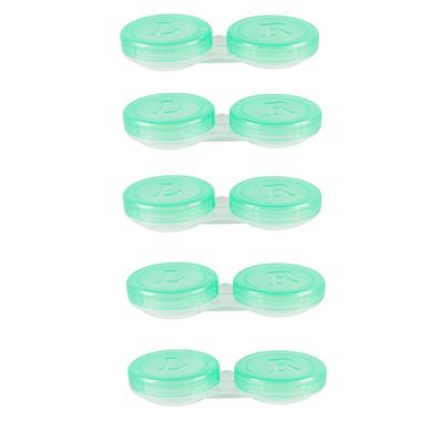 bepisof 5 Pack Semitransparent Contact Lens Case Portable Contact Lens Container