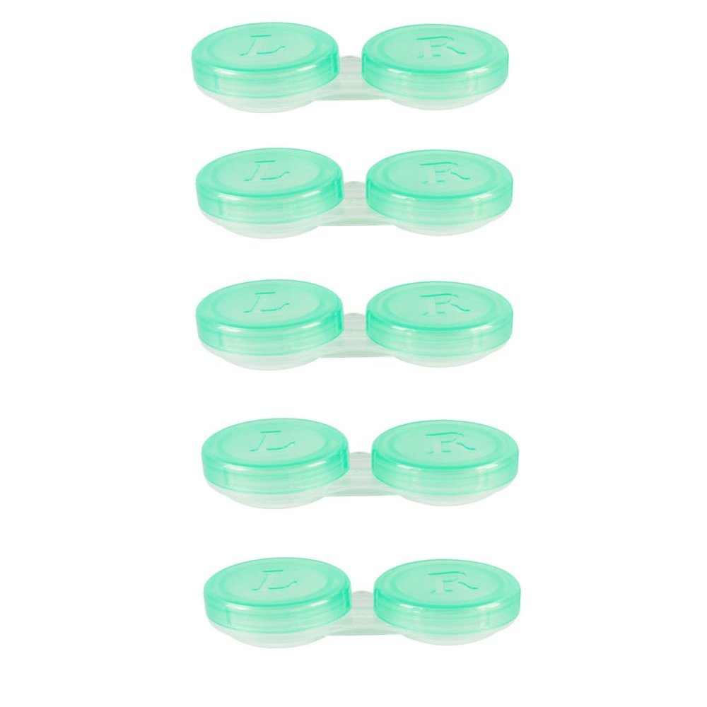 bepisof 5 Pack Semitransparent Contact Lens Case Portable Contact Lens Container