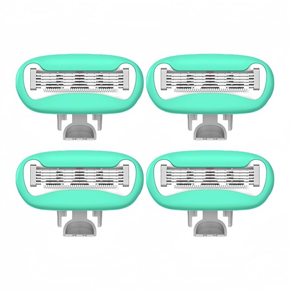 2024 New Women's Short Handle Razor with Five Blades, Can Remove Excess Body Hair From Arms, Legs, Underarms, Private Areas, Etc. Reusable, With Replaceable Razor Heads (J)