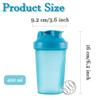 Basuit Protein Shaker Bottle, Shaker with Stainless Steel Mixing Ball, BPA- and DEHP-free, Dishwasher Safe, Leakproof Flip On Lid, Black, 400 ml(Blue) view 2