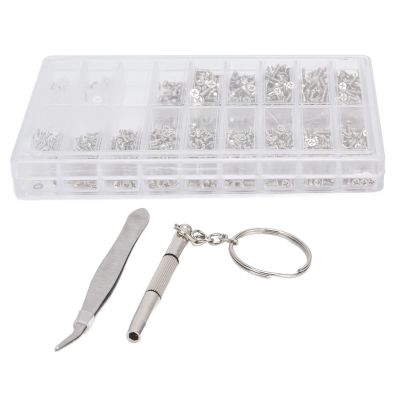 50 Glasses Screws Glasses Repair, Micro Screws Nuts Washers, Glasses Repair Kit Glasses Repair Tool
