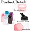 Basuit Protein Shaker Bottle, Shaker with Stainless Steel Mixing Ball, BPA- and DEHP-free, Dishwasher Safe, Leakproof Flip On Lid, Black, 400 ml(Black) view 3