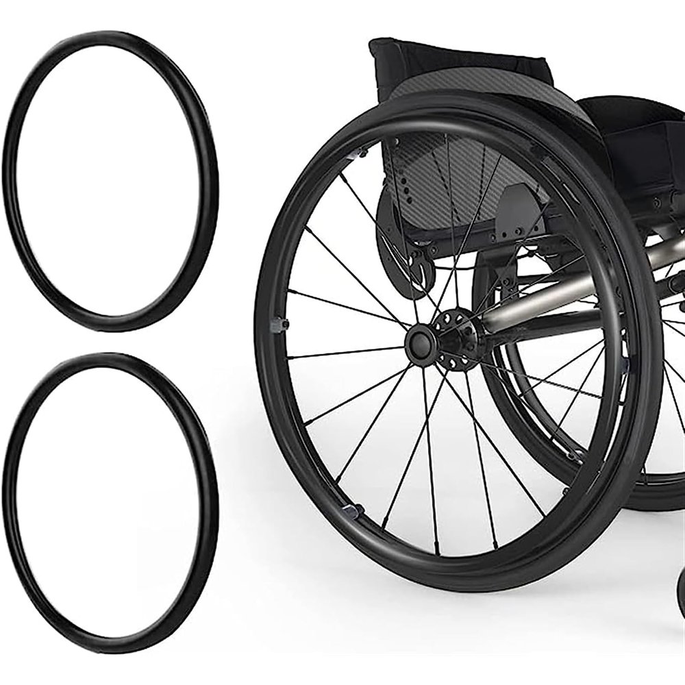 Non-Slip Wheelchair Push Rim Grips - 1 Pair Silicone Hand Push Covers for Rear Wheel Grips, Wheelchair Accessories