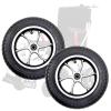 1 Pair of 10inch Wheelchair Front Wheels, Power Wheelchair Accessory, Inflatable Wheelchair Wheels, 1/2" Bearings, Replacement Wheels for Wheelchairs and Walkers view 1