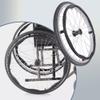 1 Pair of 24inch Wheelchair Wheels, Wheelchair Rear Wheel Assembly, 1/2" Aluminum Solid Tires for Manual Wheelchairs view 2
