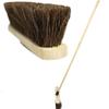 10 STIFF Broom Indoor with Wooden Handle Natural Bassine Bristles Sweeping Brush with Durable Support Bracket for Cleaning Any Surface Wooden Floor Decking and Paving Slabs (Pack of 2) view 3