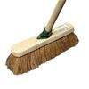 12" inch Natural Soft Coco Sweeping Broom with Wooden Handle Soft Bristle Sweeping Brush Ideal for Indoors and Outdoors Durable Home, Garage, Patio, Yard & Garden Broom view 1