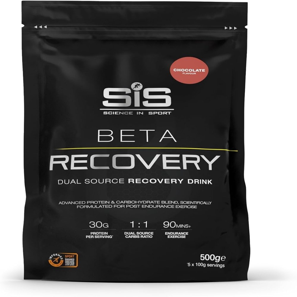 Science in Sport BETA Recovery Dual Source Recovery Drink | Chocolate Protein Powder - Advanced Carbohydrate & Whey Protein Blend for Post-Endurance Exercise | 30g Protein per Serving, 500g