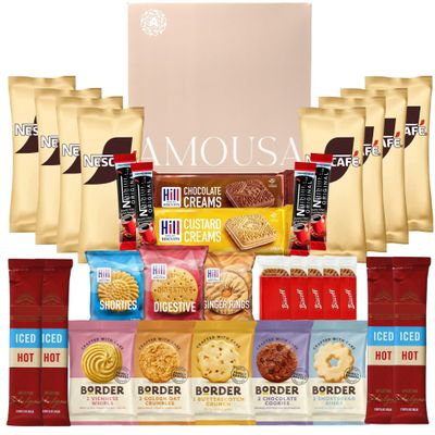 Instant Coffee Gift Set  This Coffee Hamper includes 16x Coffe Sachets & 15x Biscuits | Mothers Day Coffee Hamper