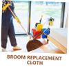 Healvian Broom Replacement Cloth Dry Wet Mop Cloth Coral Fleece Cleaning Tool Easy to Install and Remove for Household Cleaning 35 X 3Cm Multifunctional Floor Dust Mop view 3