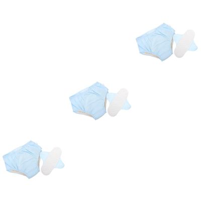 Didiseaon 3pcs Washable Reusable Elderly Cotton Diaper Incontinence Underwear for Adults Comfortable and Leak for Home Care and Daily Use