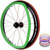 LJPZYOY Wheelchair Push Rim Covers, 24-Inch Rear Wheel Sports Wheelchair Cover, Silicone Hand Push Cover, Wear-Resistant, Improve Grip And Traction,Green view 1