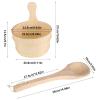 Tixiyu Sauna Bath Kits,Bathroom Wooden Bucket Ladle Set for Sauna SPA Bath Accessories view 2