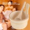 Tixiyu Sauna Bath Kits,Bathroom Wooden Bucket Ladle Set for Sauna SPA Bath Accessories view 3