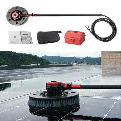 2024 New Solar Photovoltaic Panel Cleaning Tool, 5 Sizes of Carbon Fiber Telescopic Rod, Outdoor Solar Panel Cleaning Kit, Brushless Motor, 35cm Single Head Rotating Cleaning Brush,2.4M