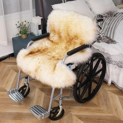 BFFDBFG Winter Warm Wheelchair Seat Cover, Chair Seat Pads Cushion, Comfy Lumbar Back Support, Super Soft Wool for Electric/Manual Wheelchair, Chair, Sofa Or Car