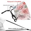 Reusable Cloth Face Mask,Red Pink Peony Pattern Adult Washable Face Cover With Adjustable Earloops Nose Wire view 3