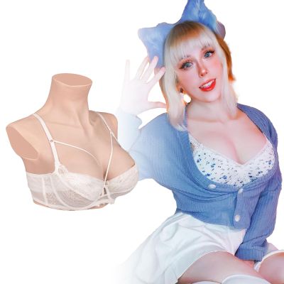 Minaky Silicone Breast Forms Realistic Breastplate Prosthesis Mastectomy C~G Cup Artificial Fake Breast for Crossdresser Transgender Cosplay - 9TH Generation,B Cup Cotton,Asian Yellow