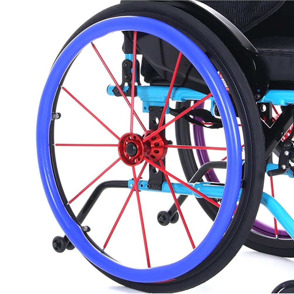 LJPZYOY Wheelchair Push Rim Covers, Wheelchair Handrim Covers, 22/24-Inch Non-Slip Wear-Resistant Wheelchair Push Rim Covers - Big Wheel Silicone Protective Cover,002,24in