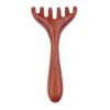 1PC Natural Golden Sandalwood Five-Claw Scalp Massager Gua Sha Tool Back Scratcher Spa Handheld Meridian Massage Comb Hair Care view 1