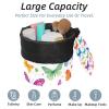 2 Pcs Cosmetic Bag Bucket Travel Makeup Bags Large Capacity Soft Waterproof Portable Drawstring Cosmetic Bag, Art Watercolor Butterfly view 2