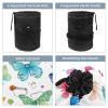 2 Pcs Cosmetic Bag Bucket Travel Makeup Bags Large Capacity Soft Waterproof Portable Drawstring Cosmetic Bag, Art Watercolor Butterfly view 3