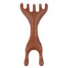 1PC Natural Golden Sandalwood Five-Claw Scalp Massager Gua Sha Tool Back Scratcher Spa Handheld Meridian Massage Comb Hair Care view 1