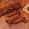 1PC Natural Golden Sandalwood Five-Claw Scalp Massager Gua Sha Tool Back Scratcher Spa Handheld Meridian Massage Comb Hair Care view 3