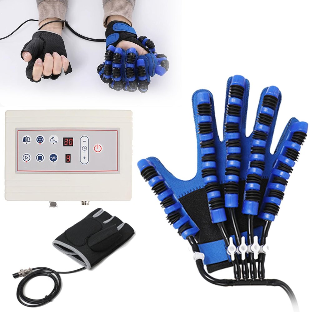 vanenferse Finger Rehabilitation, Mechanical Hand Stroke Robotic Rehabilitation Gloves, Rehabilitation Robot Glove, Finger Exerciser Gloves Finger Straightening Equipment Trainer