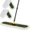 24" Commercial Dust Mop for Floor Cleaning, Heavy Duty Large Mop with Replacement Mops Pads, Industrial Duster Floor Wet Dry Broom for Cleaning Office Garage Hardwood Warehouse (Green, 24" mop) view 1