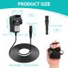 12V for Braun Shaver Charger Cable Series 3, 5, 9, 7, 1 Beard Trimmer and Epilator Silk-Epil 9, 7, 5, Electric Razor 3 Pin Charging Cable UK Plug for 5544, 3040S, 5409, 7220, 5377 view 2