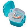 Denture Case Box, Sweeethome Denture Cup Strainer Denture Bath Cups Bath Dentures Container with Basket False Teeth Denture Holder for Travel, Cleaning, Store, Retainer Denture Case (Blue) view 1