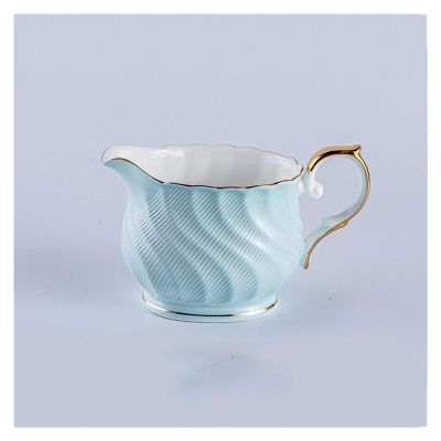 XAoSCd Classic Ceramic Creamer with Handle Small Coffee Milk Pitcher 250ml Suitable for All Kinds of Scenes Family Hotel Cafe and Other Sauce Jug (Blu) (Blu)