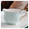 XAoSCd Classic Ceramic Creamer with Handle Small Coffee Milk Pitcher 250ml Suitable for All Kinds of Scenes Family Hotel Cafe and Other Sauce Jug (Blu) (Blu) view 2