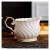 XAoSCd Classic Ceramic Creamer with Handle Small Coffee Milk Pitcher 250ml Suitable for All Kinds of Scenes Family Hotel Cafe and Other Sauce Jug (Blu) (Blu) view 3