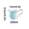 XAoSCd Classic Ceramic Creamer with Handle Small Coffee Milk Pitcher 250ml Suitable for All Kinds of Scenes Family Hotel Cafe and Other Sauce Jug (Blu) (Blu) view 4