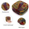 Sanitary Napkin Storage Bag, Period Kit Bag for School, Menstrual Cup Pouch, Sanitary Napkin Pads Organiser Bag, Wild Turkey Abstract Red Flowers view 2