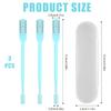 3pcs 2 in 1 Nose Trimmer, Double Sided Nose Cleaner 360 Degrees Rotating Nasal Cutter Clipper Portable Manual Nostril Hair Remover Tool for Men Women (Blue) view 2