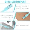 3pcs 2 in 1 Nose Trimmer, Double Sided Nose Cleaner 360 Degrees Rotating Nasal Cutter Clipper Portable Manual Nostril Hair Remover Tool for Men Women (Blue) view 3