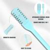 3pcs 2 in 1 Nose Trimmer, Double Sided Nose Cleaner 360 Degrees Rotating Nasal Cutter Clipper Portable Manual Nostril Hair Remover Tool for Men Women (Blue) view 4
