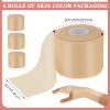 Abeillo 4 Rolls Pre Wrap Tape Foam Underwrap Tape, Non-Adhesive Protective Foam Wrap Soft Sports Tapes for Hair Ankles Wrists Hands and Knees, 2.4 Inches x 22 Yards(Beige) view 2